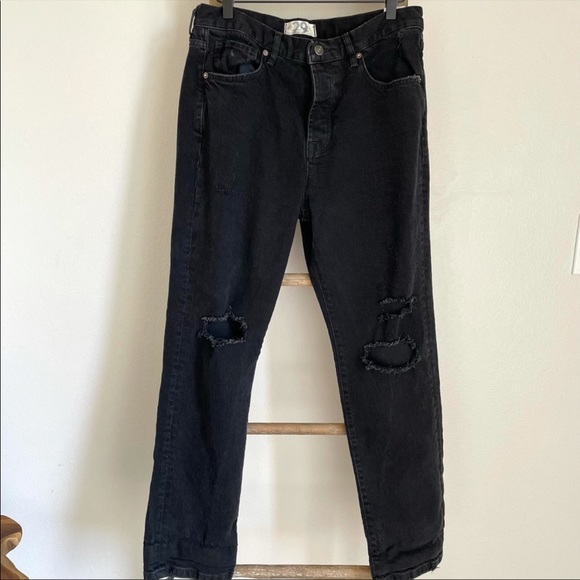 Free people black high waisted denim - Picture 2 of 4